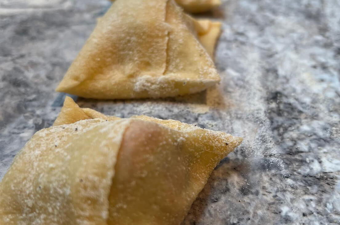 Selbstgemachte Maultaschen Schwäbische Feldküche
